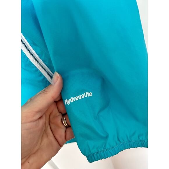 The North Face Hydrenalite Girls Hooded Windbreaker Rain Jacket‎ Blue SZ L 14-16 - Picture 6 of 11